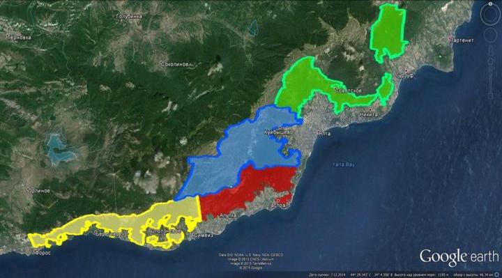 План Ялтинского горно-лесного заповедника